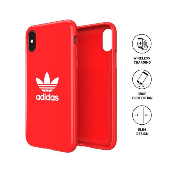 Adidas Original Snap Case Trefoil iPhone X/Xs hátlap, tok, piros