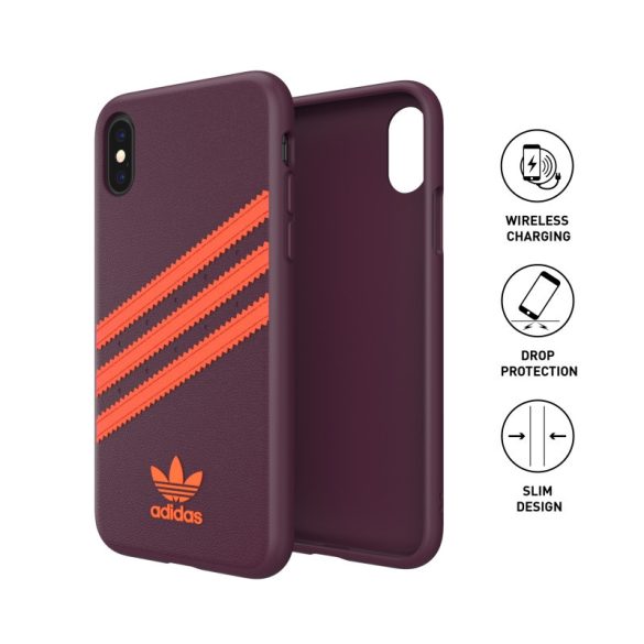 Adidas Original Gazelle iPhone X/Xs hátlap, tok, bordó