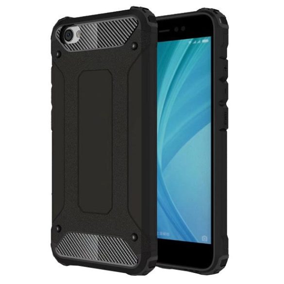 Hybrid Armor Tough Rugged Xiaomi Redmi Note 5A ütésálló hátlap, tok, fekete