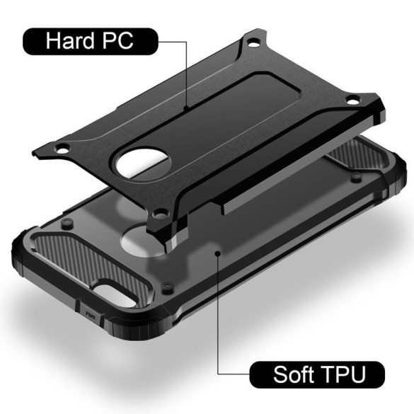 Hybrid Armor Tough Rugged Xiaomi Redmi Note 5A ütésálló hátlap, tok, fekete