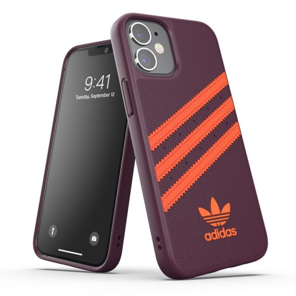 Adidas Original Moulded Case iPhone 12 Mini hátlap, tok, bordó