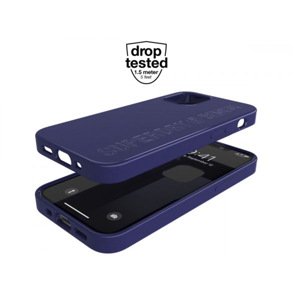Superdry Snap Case Compostable Materials iPhone 12/12 Pro hátlap, tok, sötétkék
