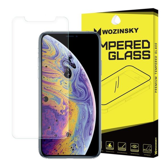 Wozinsky iPhone 11 Pro Max/iPhone Xs Max kijelzővédő edzett üvegfólia (tempered glass) 9H keménységű (nem teljes kijelzős 2D sík üvegfólia), átlátszó