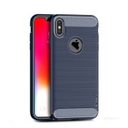   iPaky iPhone XS Max Slim Carbon Flexible ujjlenyomatmentes hátlap, tok, kék