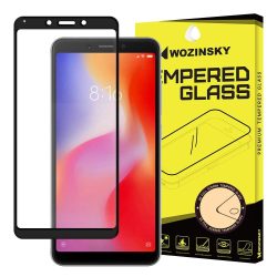   Wozinsky Xiaomi Redmi 6 Glass Screen 5D Full Glue teljes kijelzős edzett üvegfólia (tempered glass), 9H keménységű, tokbarát, fekete