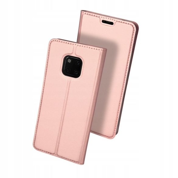 Dux Ducis Skin Pro Huawei Mate 20 Pro oldalra nyíló tok, rozé arany