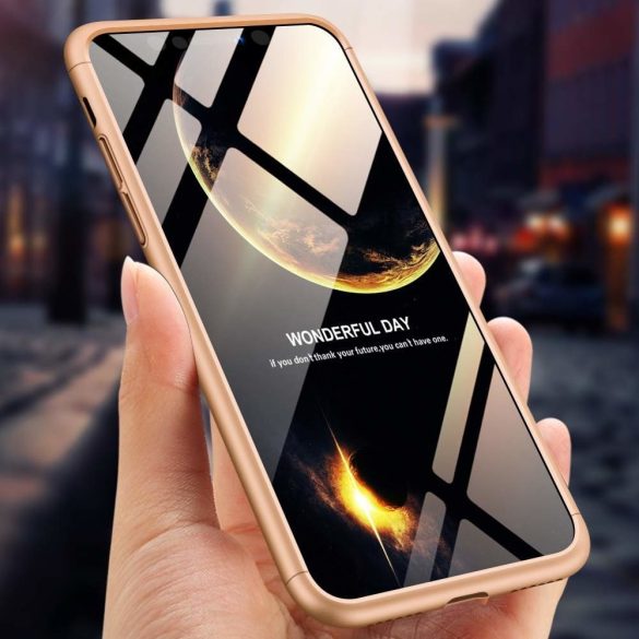 Full Body Case 360 iPhone Xs Max, hátlap, tok, arany