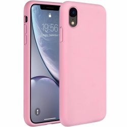   iPhone Xr Silicone Case Soft Flexible Rubber hátlap, tok, rózsaszín