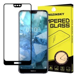   Wozinsky Nokia 7.1 5D Full Glue teljes kijelzős edzett üvegfólia (tempered glass) 9H keménységű, tokbarát, fekete