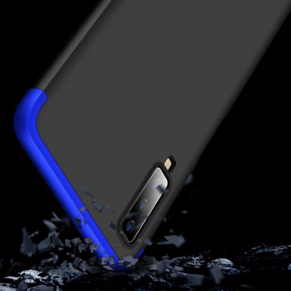 Full Body Case 360 Samsung Galaxy A7 (2018) hátlap, tok, fekete-kék