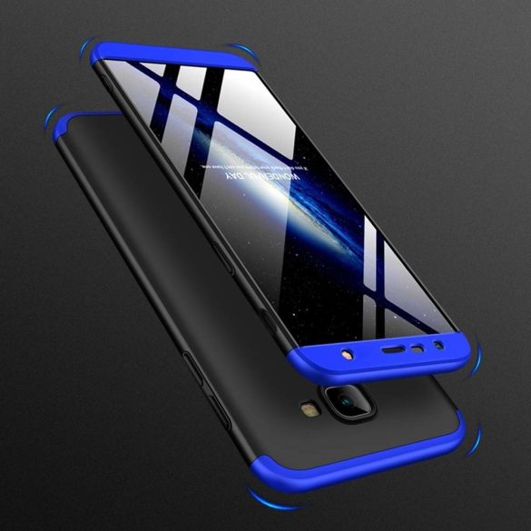 Full Body Case 360 Samsung Galaxy J4 Plus (2018), hátlap, tok, fekete-kék