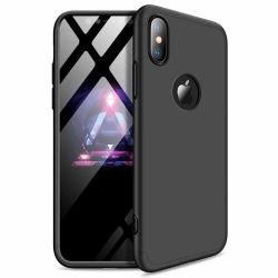   Full Body Case 360 iPhone Xr, hátlap, tok, logo szabadon, fekete