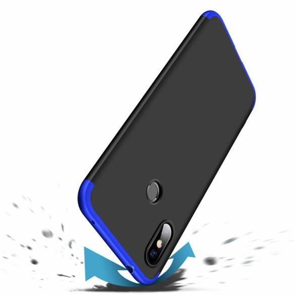 Full Body Case 360 Xiaomi Redmi Note 6 Pro hátlap, tok, fekete-kék
