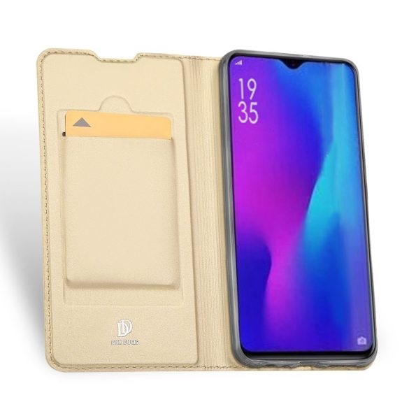 Dux Ducis Skin Pro Huawei P30 oldalra nyíló tok, arany