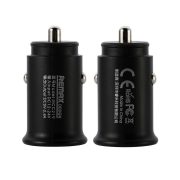   Remax RCC219 univerzális autós töltő, 2xUSB, 2.4A, fekete