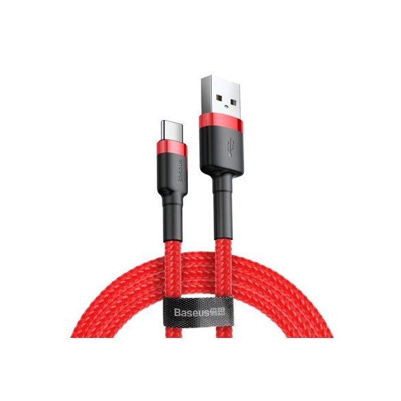 Baseus Cafule CATKLF-B09 USB USB-C adat- és töltőkábel, 3.0 gyorstöltés, 3A, 1m, piros