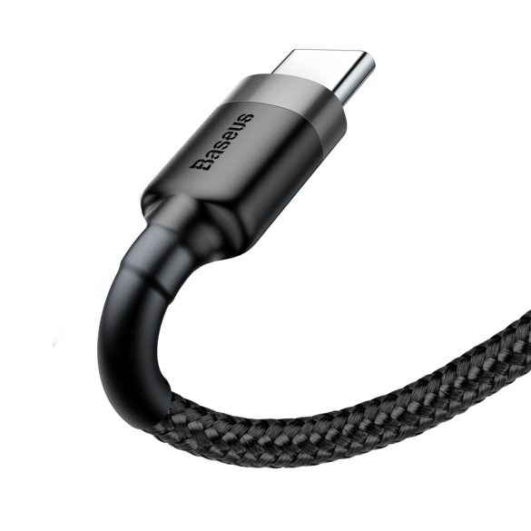 Baseus Cafule CATKLF-BG1 USB/USB-C adat- és töltőkábel, 3.0 gyorstöltés, 3A, 1m, fekete-szürke