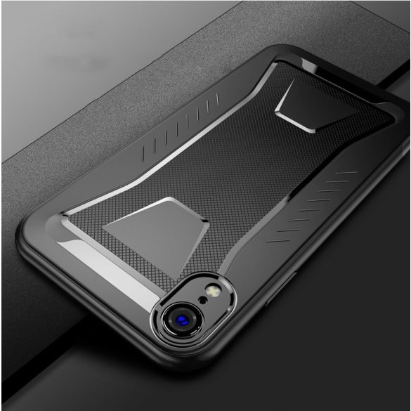 iPaky Shark Flexible iPhone Xs Max TPU hátlap, tok, fekete