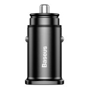   Baseus Square Smart Car univerzális töltő, 2XUSB, 3.0 gyorstöltés, 30W, fekete