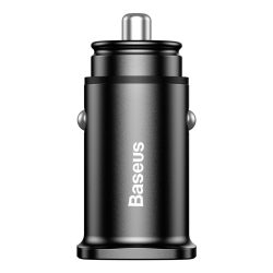   Baseus Square Smart Car univerzális töltő, 2XUSB, 3.0 gyorstöltés, 30W, fekete