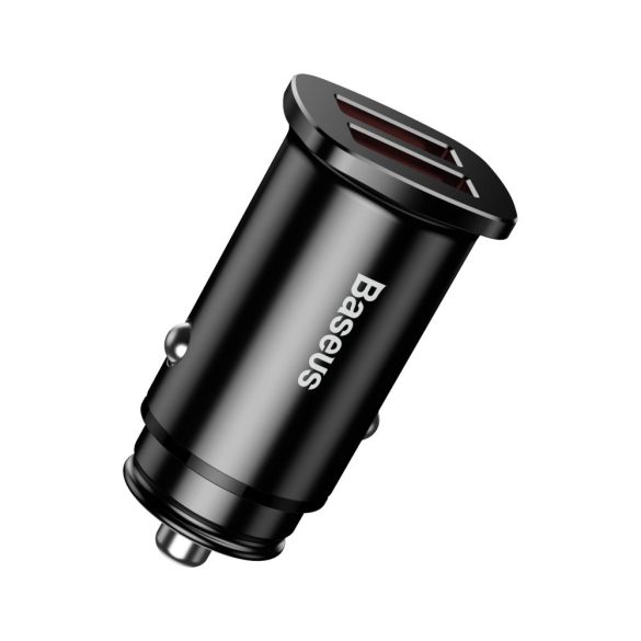 Baseus Square Smart Car univerzális töltő, 2XUSB, 3.0 gyorstöltés, 30W, fekete