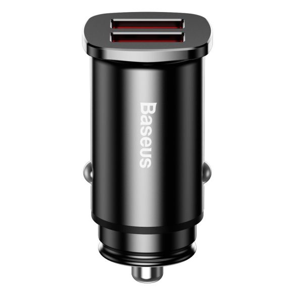Baseus Square Smart Car univerzális töltő, 2XUSB, 3.0 gyorstöltés, 30W, fekete