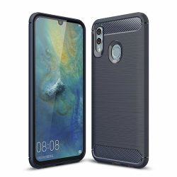   Carbon Case Flexible Huawei P Smart (2019) hátlap, tok, kék
