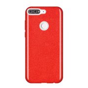   Wozinsky Glitter Case Shining Cover Huawei Y7 Prime (2018) hátlap, tok, piros