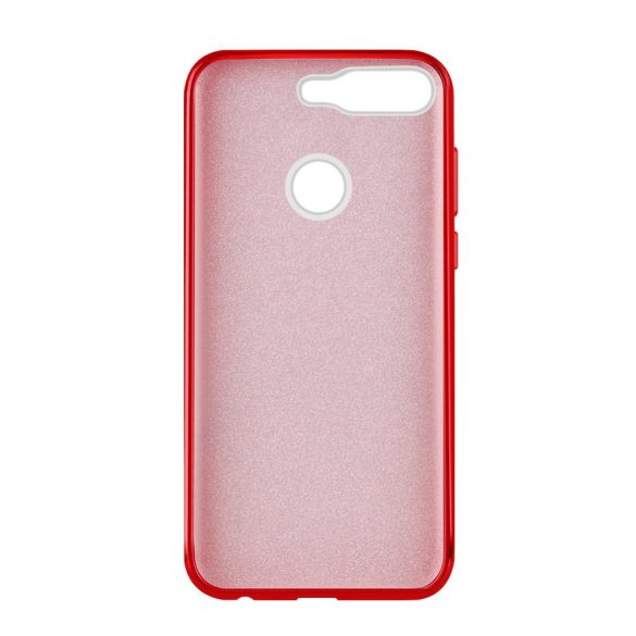 Wozinsky Glitter Case Shining Cover Huawei Y7 Prime (2018) hátlap, tok, piros