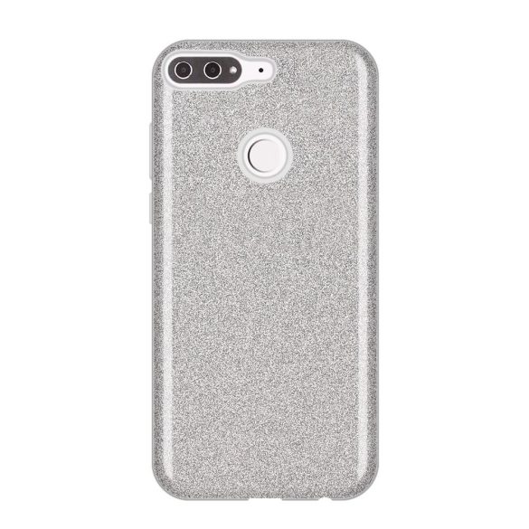 Wozinsky Glitter Case Shining Cover Huawei Y7 Prime (2018) hátlap, tok, ezüst