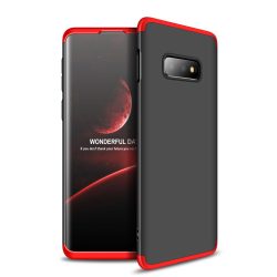   Full Body Case 360 Samsung Galaxy S10e, hátlap, tok, fekete-piros