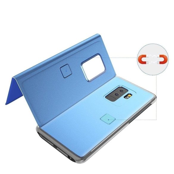 Clear View Case cover Huawei Y7 (2019)/Y7 Prime (2019) oldalra nyíló tok, fekete