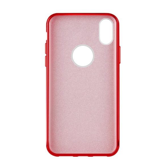 Wozinsky Glitter Case Shining Cover Huawei P Smart (2019) hátlap, tok, piros