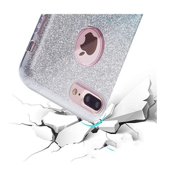 Wozinsky Glitter Case Shining Cover Huawei P Smart (2019) hátlap, tok, ezüst