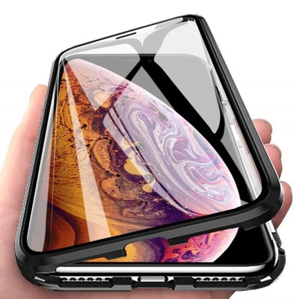 Wozinsky Magnetic 360 Full Body Case iPhone X/Xs elő-hátlap tok, fekete