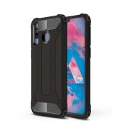   Hybrid Armor Tough Rugged Samsung Galaxy M30 ütésálló hátlap, tok, fekete