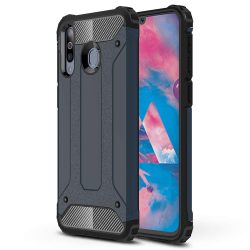   Hybrid Armor Tough Rugged Samsung Galaxy M30 ütésálló hátlap, tok, sötétkék