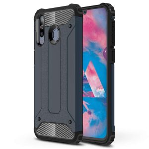 Hybrid Armor Tough Rugged Samsung Galaxy M30 ütésálló hátlap, tok, sötétkék