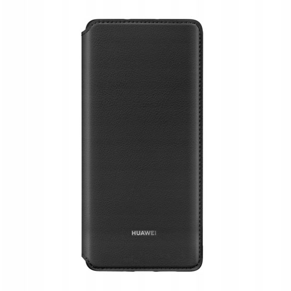 Huawei P30 Pro Wallet gyári oldalra nyíló tok, kártyatartóval, fekete
