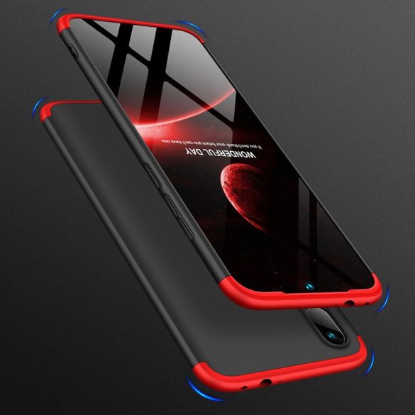 Full Body Case 360 Huawei Y6 (2019) hátlap, tok, fekete-piros