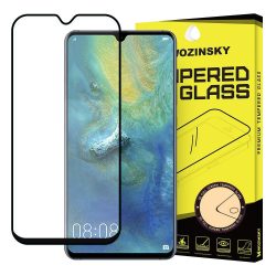   Wozinsky Huawei Mate 20 5D Full Glue teljes kijelzős edzett üvegfólia (tempered glass) 9H keménységű, tokbarát, fekete