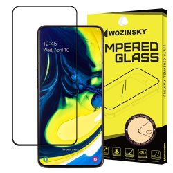   Wozinsky Glass Screen 5D Full Glue Samsung Galaxy A80 teljes kijelzős edzett üvegfólia, 9H keménységű, tokbarát, fekete