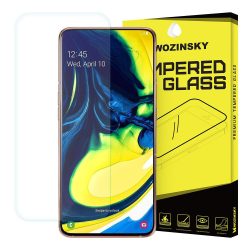   Wozinsky Samsung Galaxy A80 kijelzővédő edzett üvegfólia (tempered glass) 9H keménységű (nem teljes kijelzős 2D sík üvegfólia), átlátszó