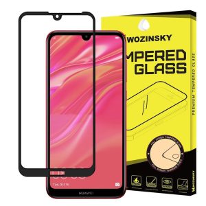 Wozinsky Huawei Y5 (2019) 5D Full Glue teljes kijelzős edzett üvegfólia (tempered glass) 9H keménységű, tokbarát, fekete