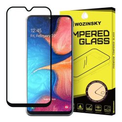   Wozinsky Glass Screen 5D Full Glue Samsung Galaxy A20e teljes kijelzős edzett üvegfólia, 9H keménységű, tokbarát, fekete