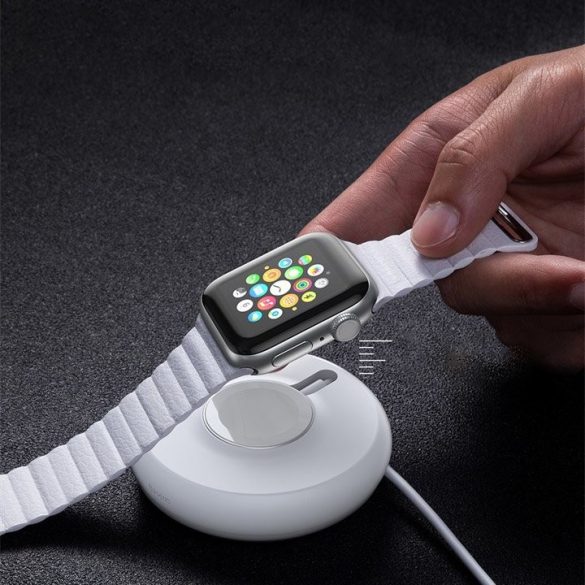 Baseus YOYO Wireless Charger, Apple Watch telefon univerzális asztali vezeték nélküli töltő, fekete