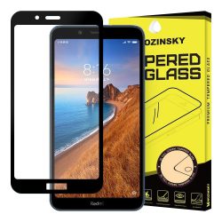   Wozinsky Xiaomi Redmi 7A 5D Full Glue teljes kijelzős edzett üvegfólia (tempered glass) 9H keménységű, tokbarát, fekete