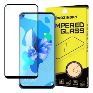 Wozinsky Huawei P20 Lite (2019) / Huawei Nova 5i 5D Full Glue teljes kijelzős edzett üvegfólia (tempered glass) 9H keménységű, tokbarát, fekete