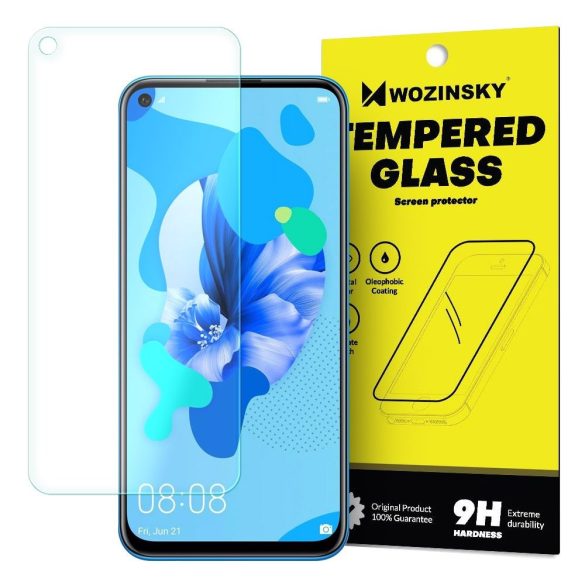 Wozinsky Huawei P20 Lite (2019) / Huawei Nova 5i kijelzővédő edzett üvegfólia (tempered glass) 9H keménységű (nem teljes kijelzős 2D sík üvegfólia), átlátszó