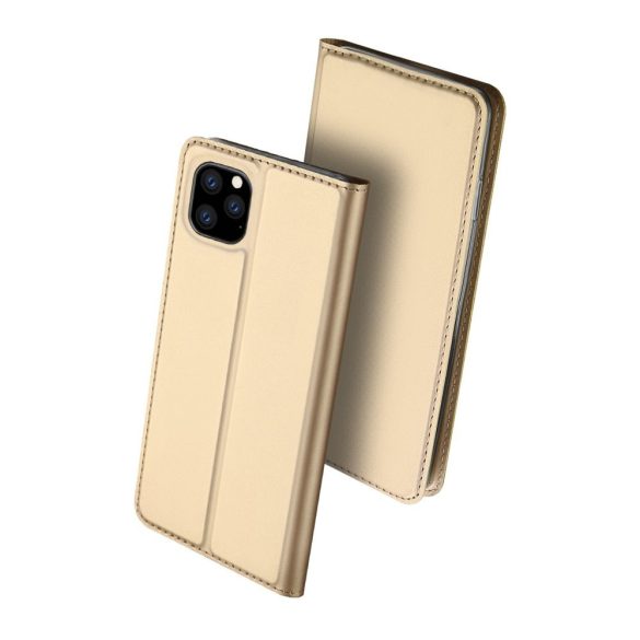 Dux Ducis Skin Pro iPhone 11 Pro Max oldalra nyíló tok, arany